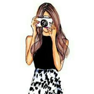 Cute lady with a digital camera